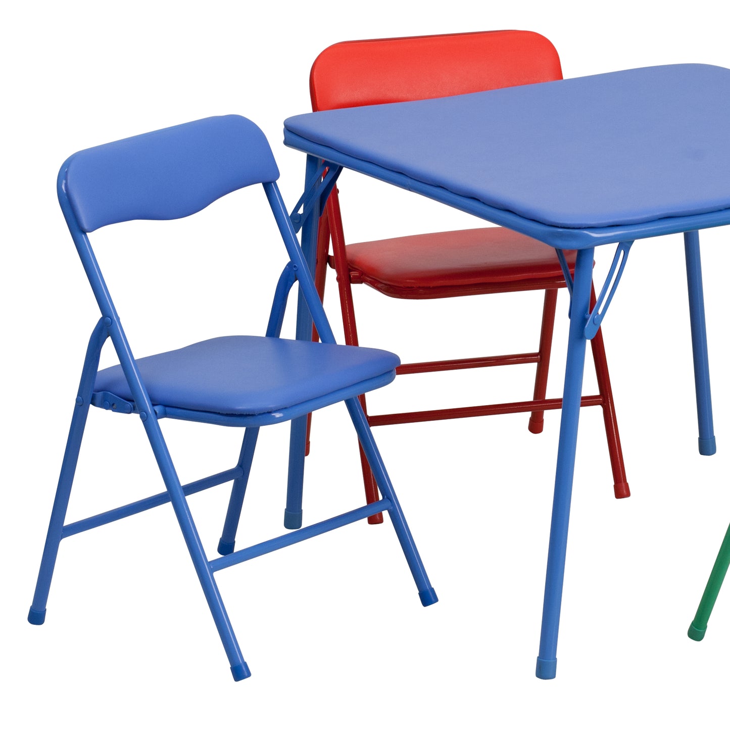 Mindy Kids Colorful 5 Piece Folding Table and Chair Set - Bestfurniturecart